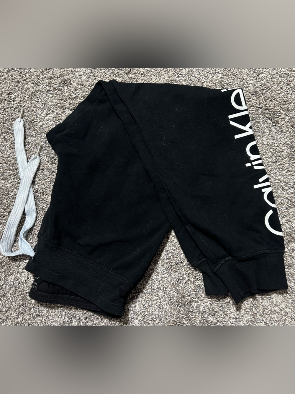 Calvin Klein Black Jogger Sweatpants with White Logo